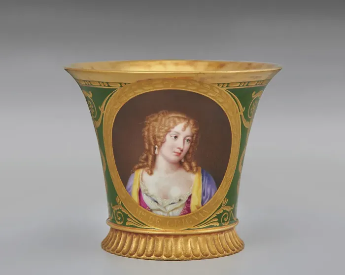 Framed Print : Cup (Tasse Jasmin À Pied Cannelé, 1St Size) With Portrait Of Françoise-Marguerite De Sévigné...1812. Creator: Unknown Framed Print : Cup (Tasse Jasmin À Pied Cannelé, 1St Size) With Portrait Of Françoise-Marguerite De Sévigné...1812. Creator: Unknown