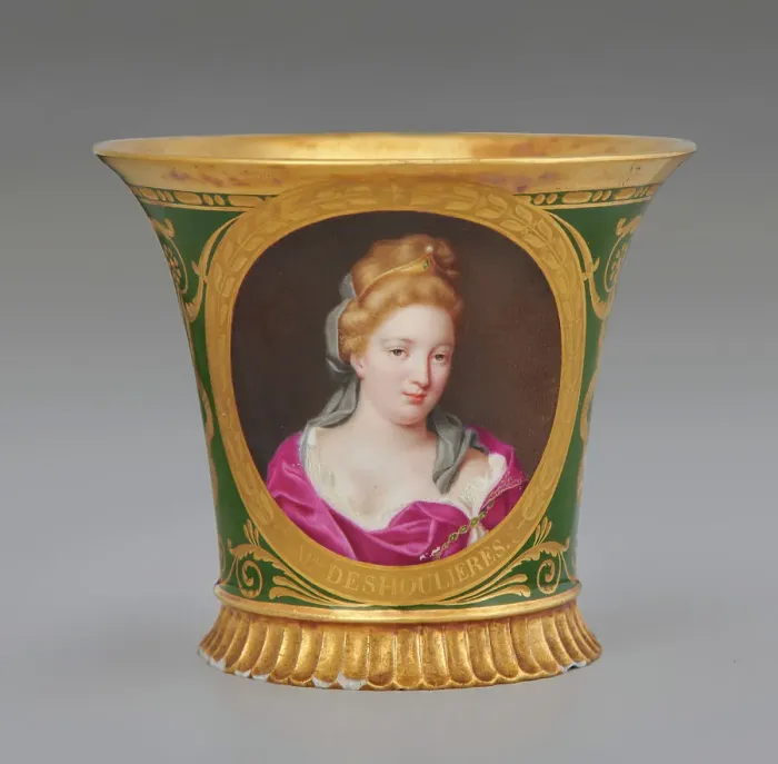 Framed Print : Cup (Tasse Jasmin À Pied Cannelé, 1St Size) With Portrait Of Antoinette Du Ligier De La... 1812. Creator: Unknown Framed Print : Cup (Tasse Jasmin À Pied Cannelé, 1St Size) With Portrait Of Antoinette Du Ligier De La... 1812. Creator: Unknown