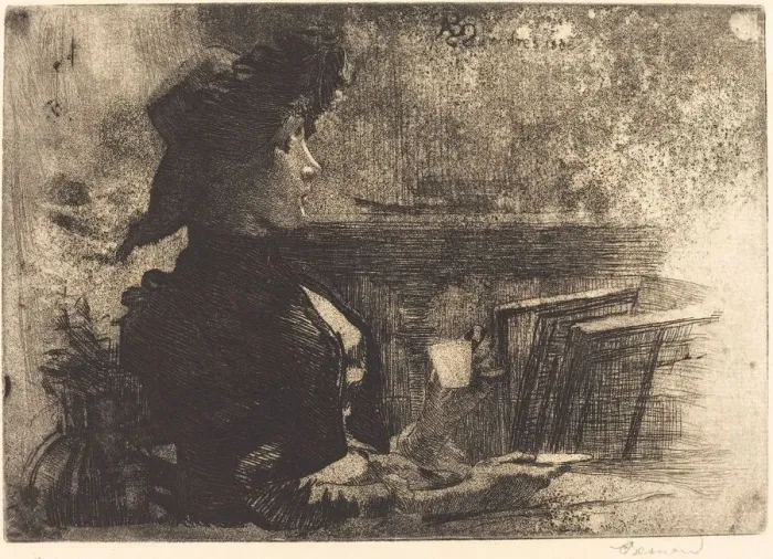 Framed Print : The Cup of Tea, 1883. Creator: Paul Albert Besnard Framed Print : The Cup of Tea, 1883. Creator: Paul Albert Besnard