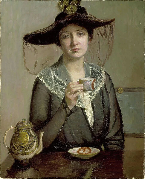 A Cup of Tea, turn of the 19 / 20th century. Creator: Lilla Cabot Perry