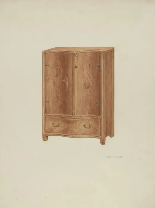 Framed Print : Cupboard, 1938. Creator: Edward Jewett Framed Print : Cupboard, 1938. Creator: Edward Jewett