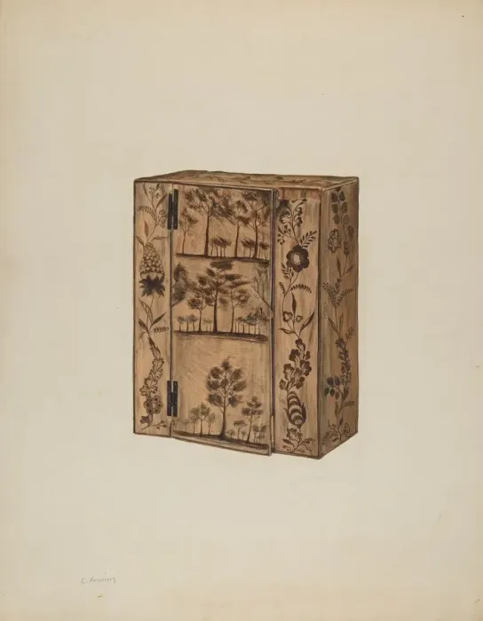 Framed Print : Cupboard, c. 1938. Creator: Charles Henning Framed Print : Cupboard, c. 1938. Creator: Charles Henning
