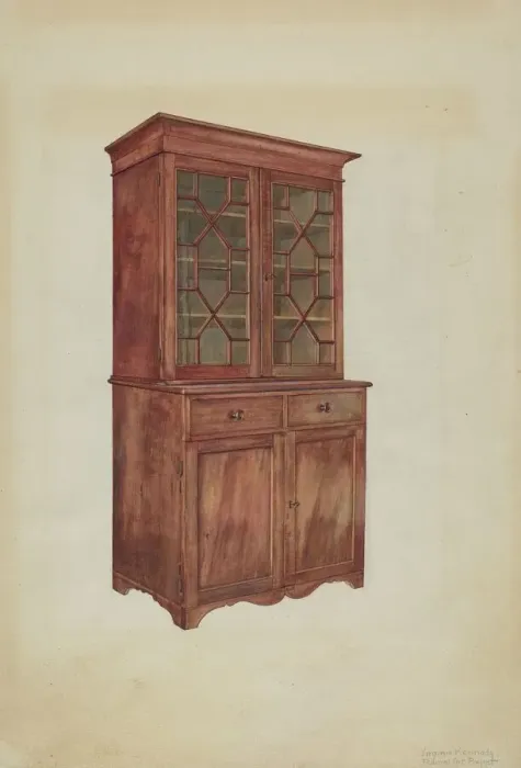Framed Print : Cupboard, c. 1938. Creator: Virginia Kennady Framed Print : Cupboard, c. 1938. Creator: Virginia Kennady