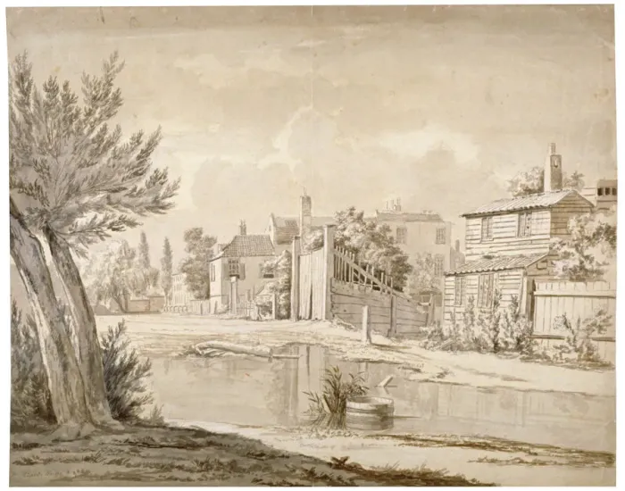Framed Print : Cupers Bridge, Lambeth, London, 1807. Artist: Henry de Cort Framed Print : Cupers Bridge, Lambeth, London, 1807. Artist: Henry de Cort