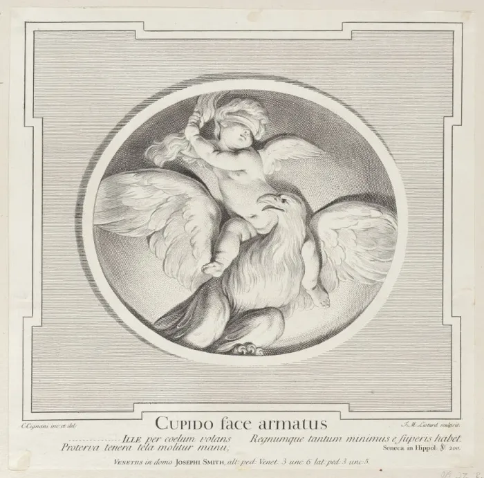Framed Print : Cupid Astride an Eagle, 1715-96. Creator: Jean-Etienne Liotard Framed Print : Cupid Astride an Eagle, 1715-96. Creator: Jean-Etienne Liotard