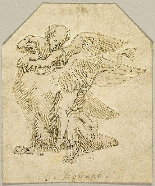 Cupid Astride an Eagle, n.d. Creator: Giulio Romano