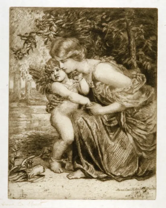 Framed Print : Cupid Bound, 1908. Artist: Anna Lea Merritt