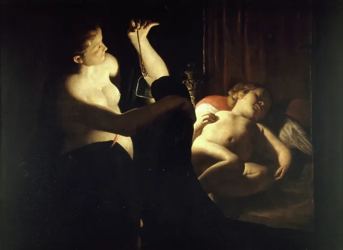 Framed Print : Cupid and Psyche, 1638-1640. Creator: Bigot, Trophime (1597-1650) Framed Print : Cupid and Psyche, 1638-1640. Creator: Bigot, Trophime (1597-1650)