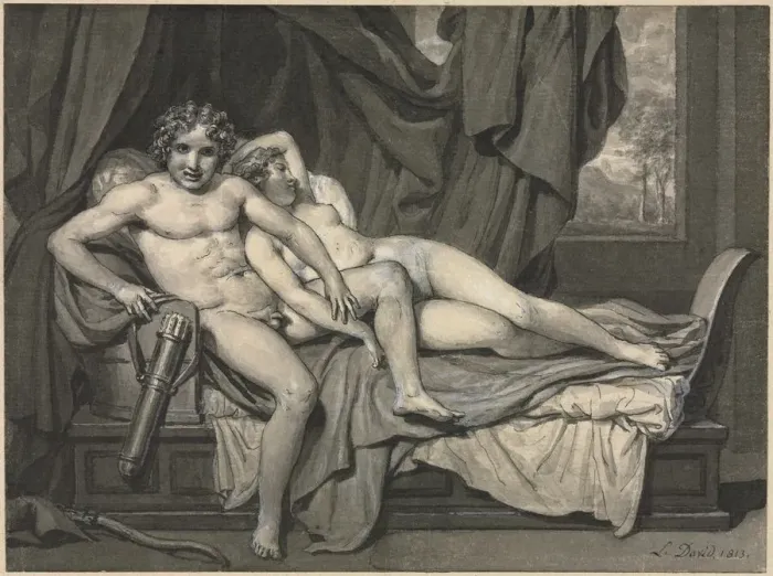Framed Print : Cupid and Psyche, 1813. Creator: Jacques-Louis David (French, 1748-1825) Framed Print : Cupid and Psyche, 1813. Creator: Jacques-Louis David (French, 1748-1825)