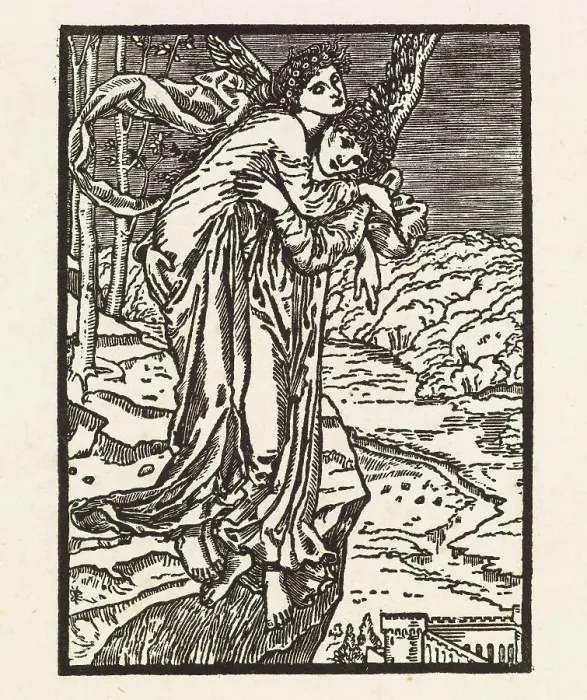 Framed Print : Cupid and Psyche, 1880. Creator: Sir Edward Coley Burne-Jones Framed Print : Cupid and Psyche, 1880. Creator: Sir Edward Coley Burne-Jones