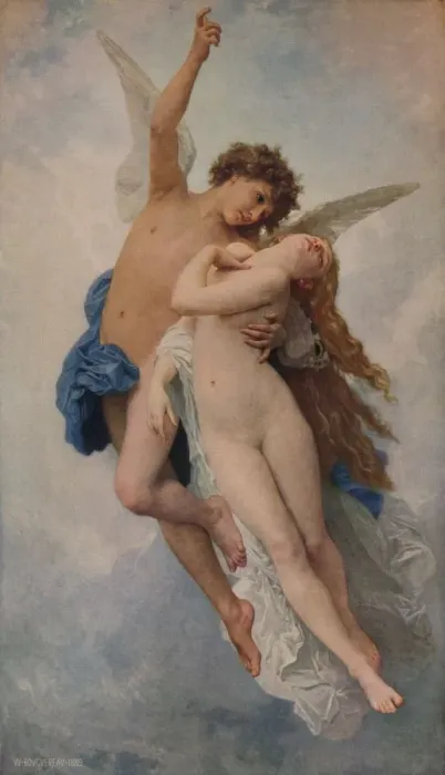 Framed Print : Cupid and Psyche, 1889, (1938). Artist: William-Adolphe Bouguereau Framed Print : Cupid and Psyche, 1889, (1938). Artist: William-Adolphe Bouguereau