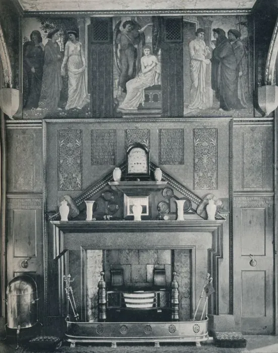 Framed Print : The Cupid and Psyche Frieze at No. I Palace Green (North Wall), c1898 Framed Print : The Cupid and Psyche Frieze at No. I Palace Green (North Wall), c1898