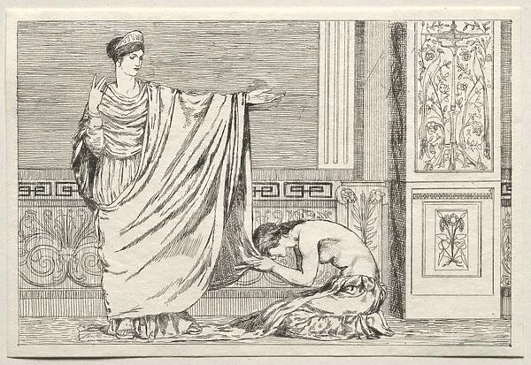 Cupid and Psyche: Psyche and Juno, 1880. Creator: Max Klinger (German, 1857-1920)