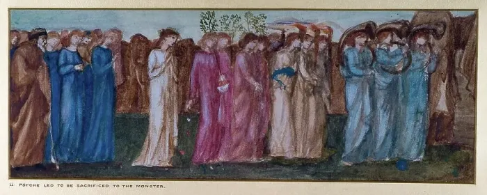 Framed Print : Cupid and Psyche - Study for the Palace Green Mural - The King and Mourners, 1872. Creator: Sir Edward Coley Burne-Jones Framed Print : Cupid and Psyche - Study for the Palace Green Mural - The King and Mourners, 1872. Creator: Sir Edward Coley Burne-Jones