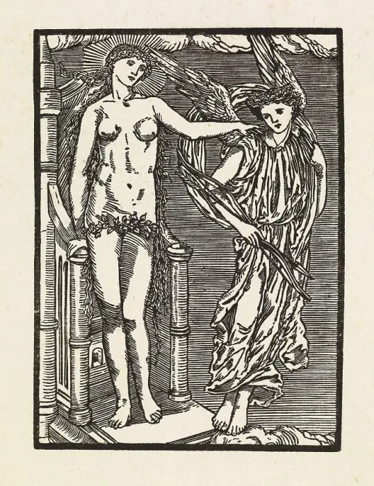 Framed Print : Cupid and Psyche - Venus dispatching Cupid to punish Psyche, 1880. Creator: Sir Edward Coley Burne-Jones Framed Print : Cupid and Psyche - Venus dispatching Cupid to punish Psyche, 1880. Creator: Sir Edward Coley Burne-Jones