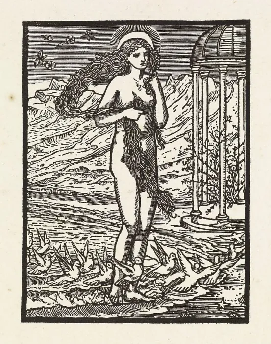 Framed Print : Cupid and Psyche - Venus on the Margin of the Sea, 1880. Creator: Sir Edward Coley Burne-Jones Framed Print : Cupid and Psyche - Venus on the Margin of the Sea, 1880. Creator: Sir Edward Coley Burne-Jones