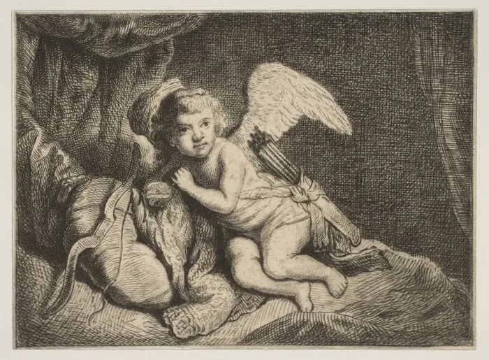 Framed Print : Cupid Resting (copy). n. d. Creator: Unknown Framed Print : Cupid Resting (copy). n. d. Creator: Unknown