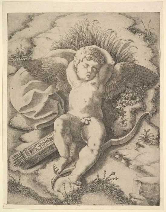 Framed Print : Cupid Sleeping, 16th century. Creator: Unknown Framed Print : Cupid Sleeping, 16th century. Creator: Unknown