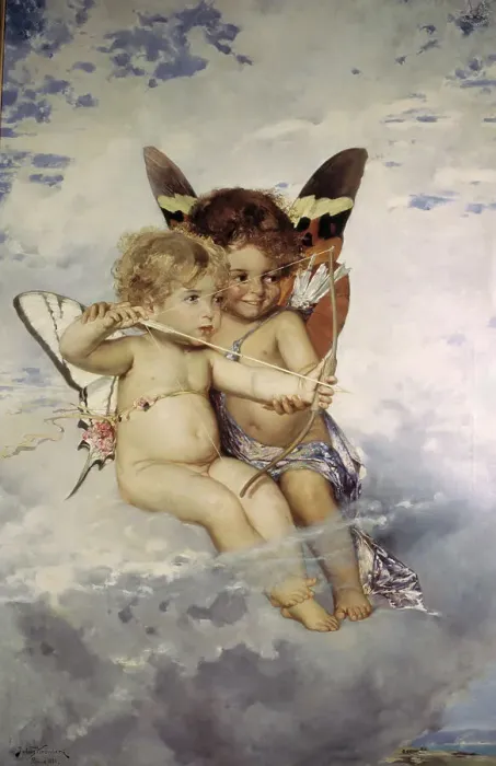Framed Print : Cupids, 1881 Framed Print : Cupids, 1881