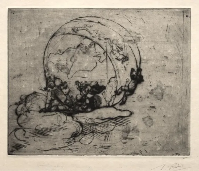 Framed Print : Cupids Leading the World, 1881. Creator: Auguste Rodin (French, 1840-1917) Framed Print : Cupids Leading the World, 1881. Creator: Auguste Rodin (French, 1840-1917)