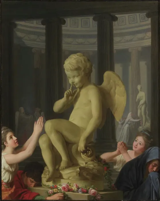 Framed Print : Cupid's worship, 1787. Creator: Alexander Roslin Framed Print : Cupid's worship, 1787. Creator: Alexander Roslin