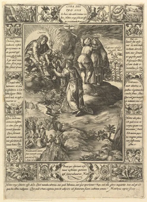 Framed Print : Cura Dei Pro Suis, from Allegories of the Christian Faith Framed Print : Cura Dei Pro Suis, from Allegories of the Christian Faith