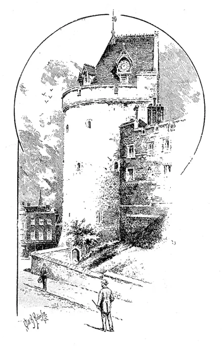 Framed Print : The Curfew Tower, Windsor Castle, 1895. Creator: Carl Hentschel Framed Print : The Curfew Tower, Windsor Castle, 1895. Creator: Carl Hentschel