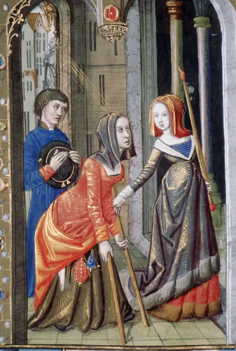 Framed Print : Curing of a hemiplegic, 15th century Framed Print : Curing of a hemiplegic, 15th century