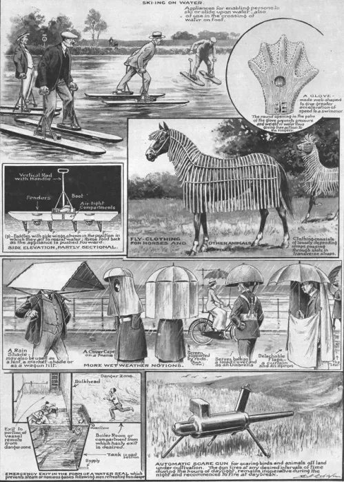 Framed Print : Curiosities of the Patent Office, 1921. Artist: WB Robinson Framed Print : Curiosities of the Patent Office, 1921. Artist: WB Robinson