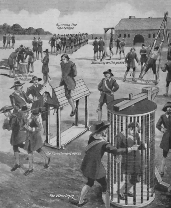 Framed Print : Curious Old-Time Military Punishments, c1934 Framed Print : Curious Old-Time Military Punishments, c1934