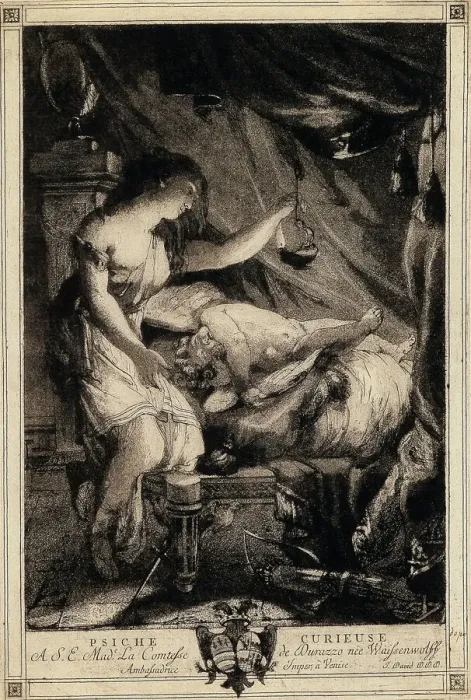 Framed Print : Curious Psyche, mid-1770s. Creator: Giovanni David Framed Print : Curious Psyche, mid-1770s. Creator: Giovanni David