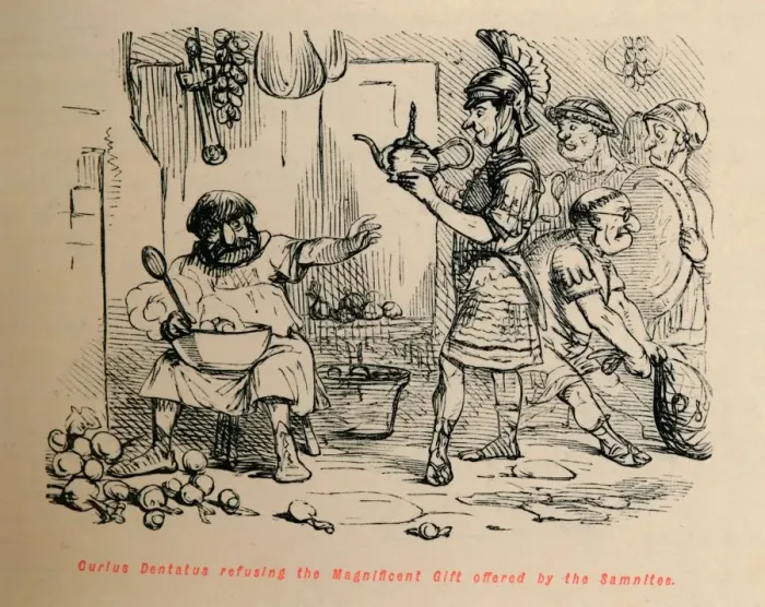 Framed Print : Curius Dentatus refusing the Magnificent Gift offered by the Samnites, 1852. Artist: John Leech Framed Print : Curius Dentatus refusing the Magnificent Gift offered by the Samnites, 1852. Artist: John Leech