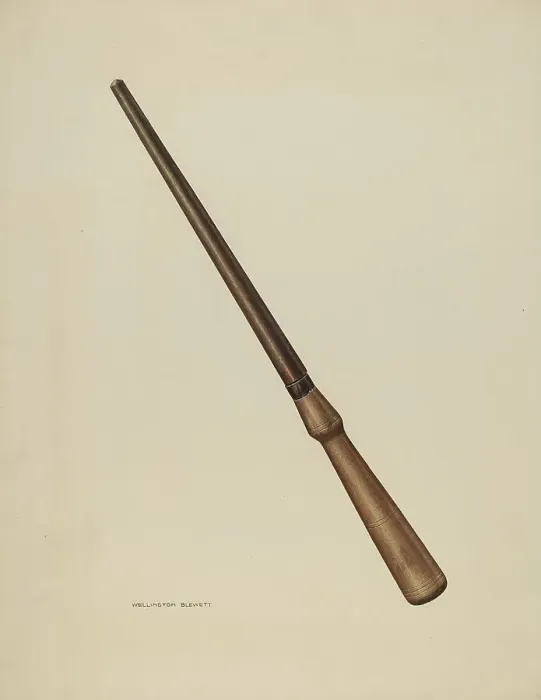 Framed Print : Curling Iron, c. 1939. Creator: Wellington Blewett Framed Print : Curling Iron, c. 1939. Creator: Wellington Blewett