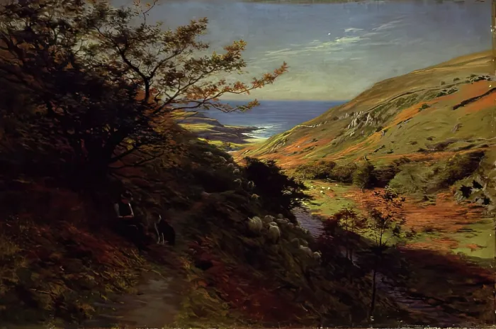 Framed Print : Currarie Glen, near Ballantrae, c1872. Creator: Joseph Farquharson Framed Print : Currarie Glen, near Ballantrae, c1872. Creator: Joseph Farquharson