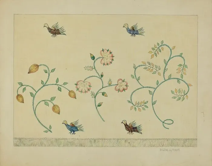 Framed Print : Curtain, c. 1936. Creator: Eugene La Foret Framed Print : Curtain, c. 1936. Creator: Eugene La Foret