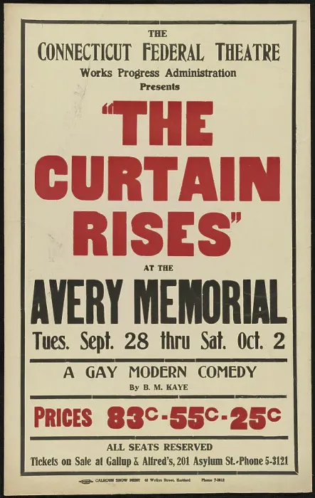 Framed Print : The Curtain Rises, Hartford, CT, 1937. Creator: Unknown Framed Print : The Curtain Rises, Hartford, CT, 1937. Creator: Unknown