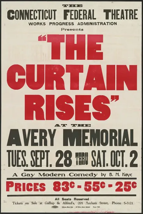 Framed Print : The Curtain Rises, Hartford, CT, 1937. Creator: Unknown Framed Print : The Curtain Rises, Hartford, CT, 1937. Creator: Unknown