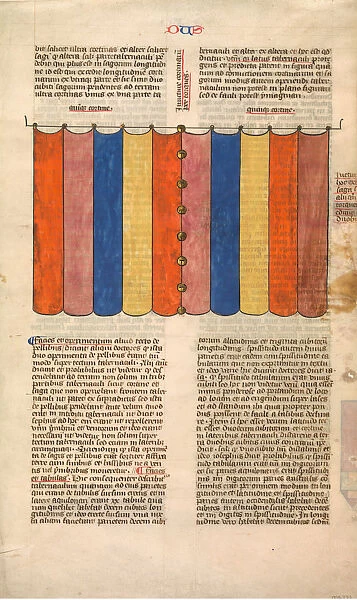 Curtain of the Tabernacle, one of six illustrated leaves from the Postilla Litteralis