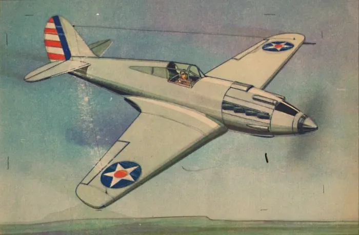 Framed Print : Curtis X. P. 40 Fighter Monoplane, c1944. Creator: Unknown Framed Print : Curtis X. P. 40 Fighter Monoplane, c1944. Creator: Unknown