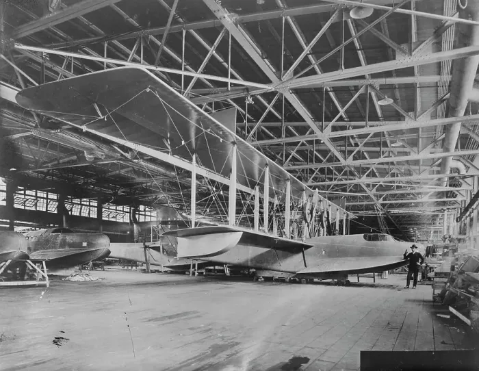 Framed Print : Curtiss H-12 [plane], between c1915 and c1920. Creator: Bain News Service