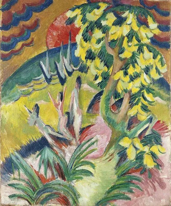 Framed Print : Curving Bay, 1914. Creator: Ernst Kirchner Framed Print : Curving Bay, 1914. Creator: Ernst Kirchner