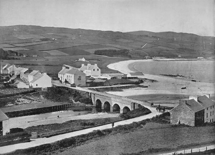 Framed Print : Cushendun - The River, The Hills, and Cushendun Bay, 1895 Framed Print : Cushendun - The River, The Hills, and Cushendun Bay, 1895