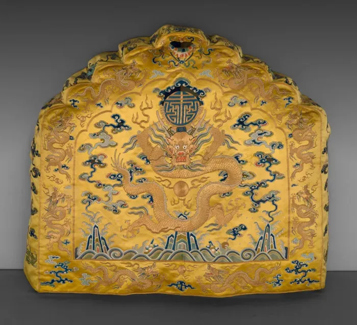 Framed Print : Cushion Cover, China, Qing dynasty (1644-1911), 1775 / 1800. Creator: Unknown Framed Print : Cushion Cover, China, Qing dynasty (1644-1911), 1775 / 1800. Creator: Unknown