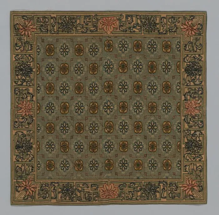 Framed Print : Cushion Cover, China, Qing dynasty (1644-1911), c. 1900. Creator: Unknown Framed Print : Cushion Cover, China, Qing dynasty (1644-1911), c. 1900. Creator: Unknown