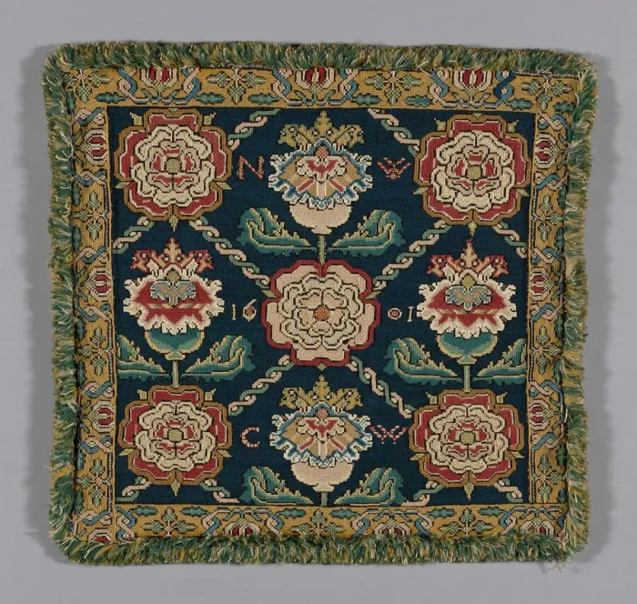 Framed Print : Cushion Cover, England, 1601. Creator: Unknown Framed Print : Cushion Cover, England, 1601. Creator: Unknown