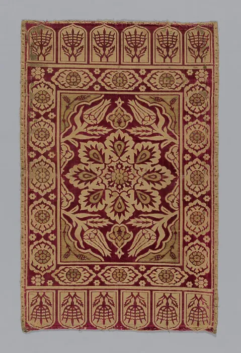 Framed Print : Cushion Cover, Turkey, 1601 / 50. Creator: Unknown Framed Print : Cushion Cover, Turkey, 1601 / 50. Creator: Unknown