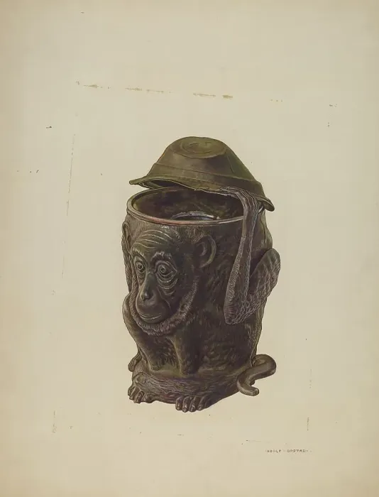 Framed Print : Cuspidor, c. 1941. Creator: Adolph Opstad Framed Print : Cuspidor, c. 1941. Creator: Adolph Opstad