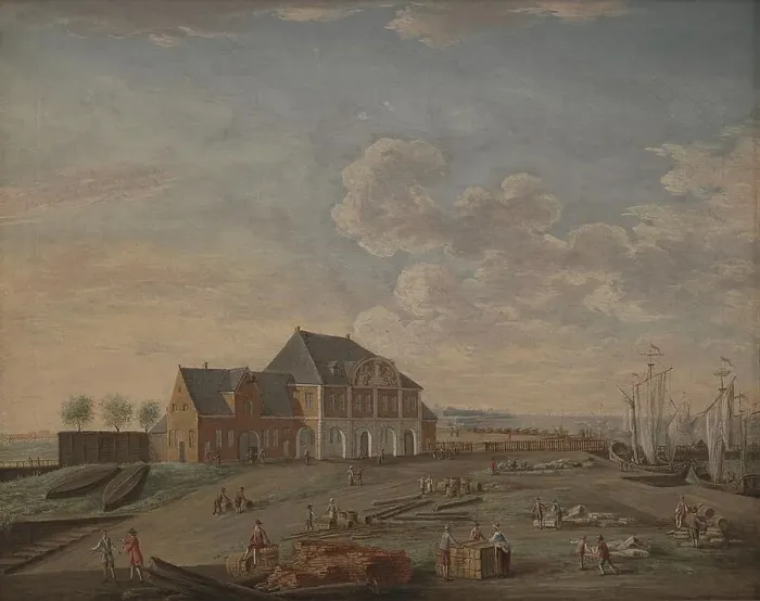 Framed Print : The Custom House of Copenhagen, 1754. Creator: Giovanni Antonio Cesari Framed Print : The Custom House of Copenhagen, 1754. Creator: Giovanni Antonio Cesari