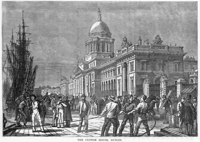 Framed Print : The Custom House, Dublin, 19th century Framed Print : The Custom House, Dublin, 19th century