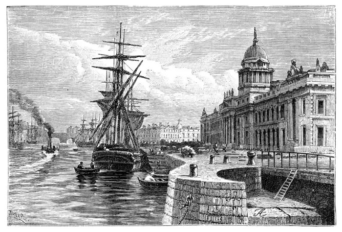 Framed Print : The Custom House, Dublin, Ireland, 1900. Artist: T Hart Framed Print : The Custom House, Dublin, Ireland, 1900. Artist: T Hart